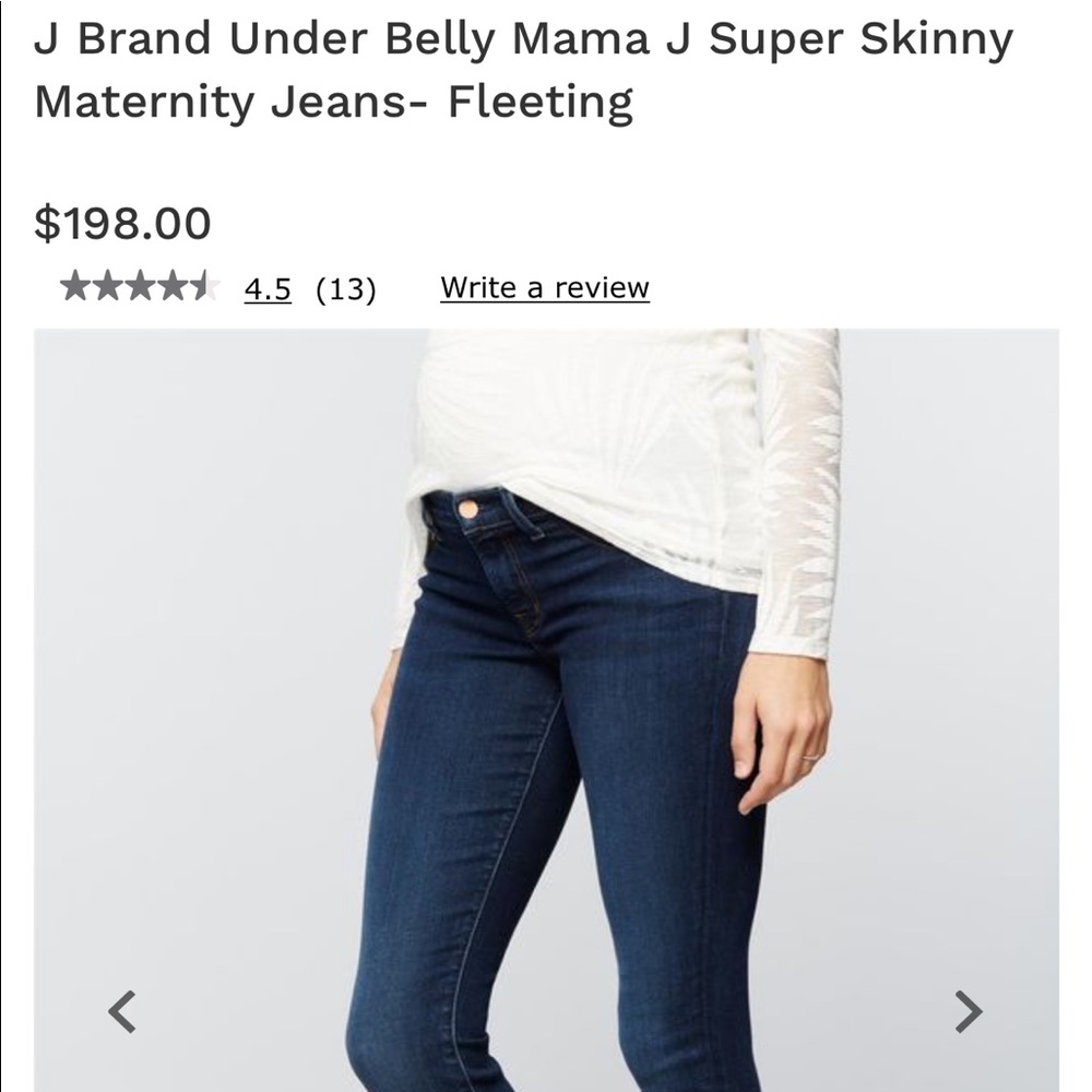 J Brand under the belly maternity jeans